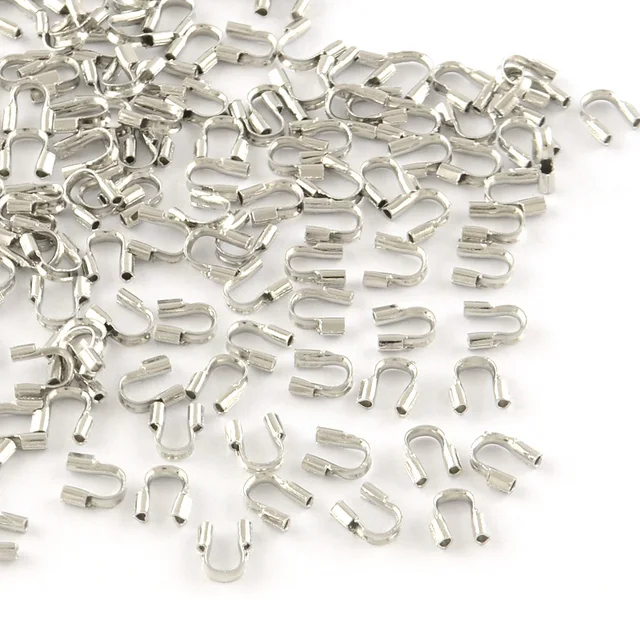 2000pc 4.5x4x1mm Brass Wire Guard Guardian Wire Protectors Loops For