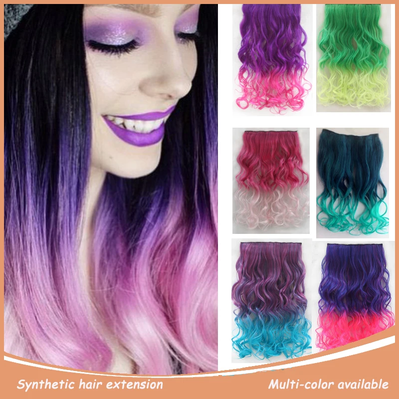 20"50CM 120g Curly Wavy Clip In Hairpieces Hair Pieces Accessories