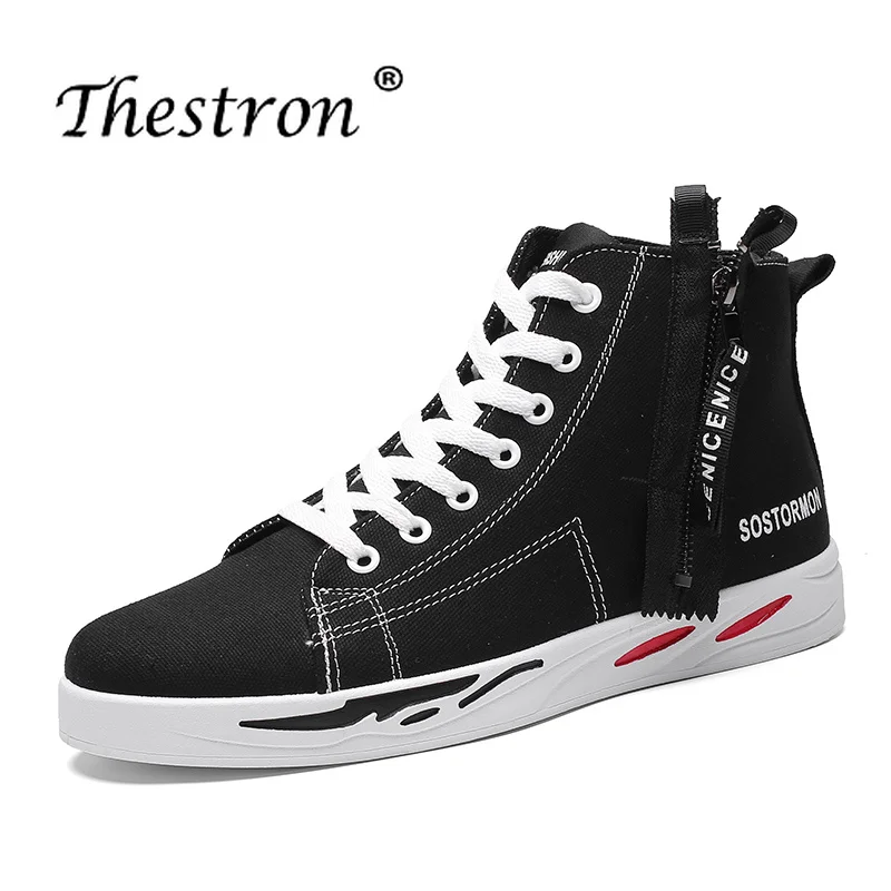 

Hot Sale Casual Sneakers For Men Comfortable Male Canvas Flats Shoes Brand Men Lace-Up Casual Shoes High Top Canvas Men Footwear
