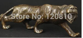 

Chinese Brass Copper Carved animal Tiger Statue