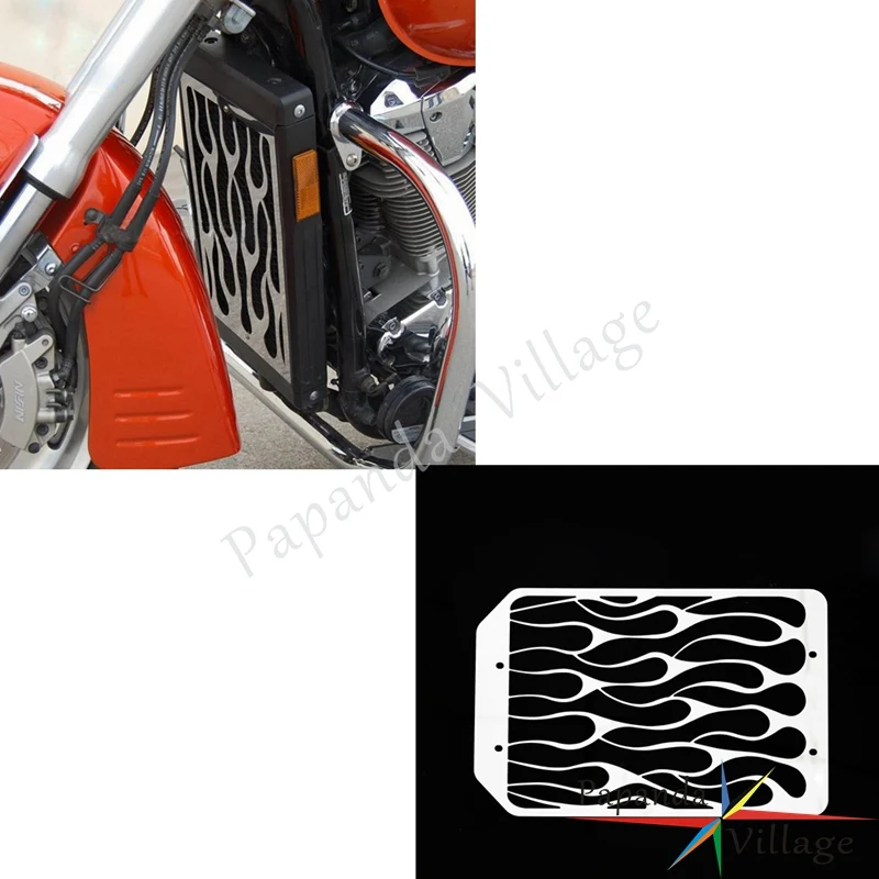 Skull Wing Radiator Grille Guard Cover Protector For Yamaha XVZ13 Royal Star A