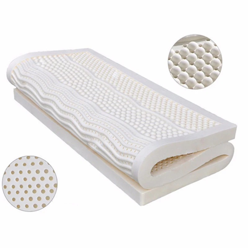 

Natural Latex Bed Mattress Medium Soft Body Massage Mattress Topper With Inner Case Outer Case 7 Zone Dunlop Mold Latex Mattress