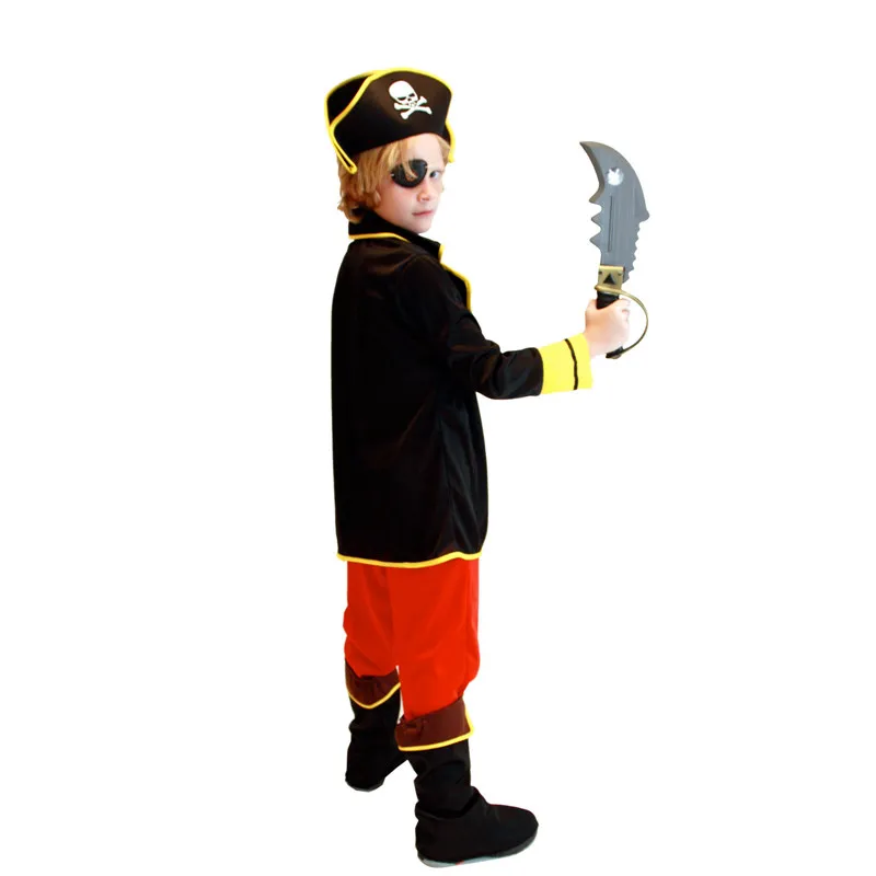 Костюм пирата для мальчиков костюм для Хэллоуина для детей дети карнавал вечерние нарядное платье ребенок Косплэй Пурим костюмы