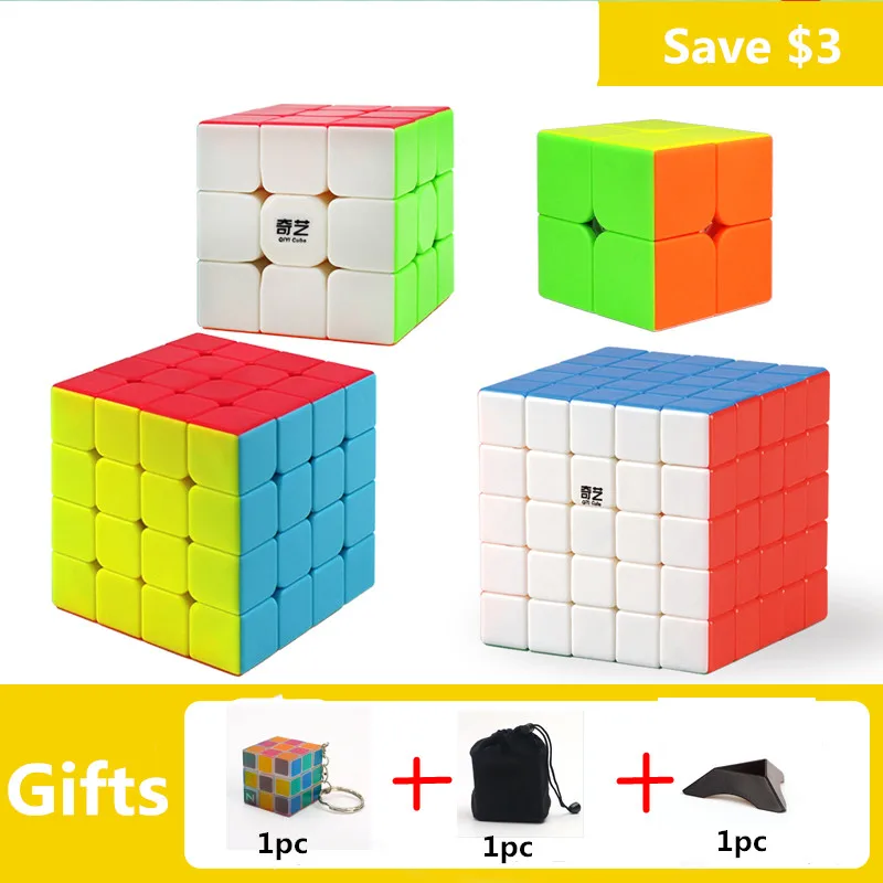 QIYI 2x2x2 3x3x3 4x4x4 5x5x5 Волшебные кубики детские игрушки головоломки на время Cube