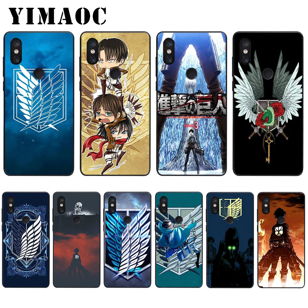 

YIMAOC Anime Attack on Titan Soft Case for Xiaomi Mi5 Mi5S Mi6 Mi9 Mi8 Lite SE A1 A2 Lite Pocophone F1 MAX 3