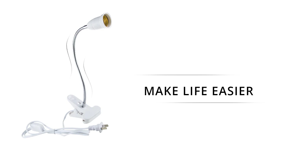 Flexible Lamp Holder Clip E27 Base  (1)