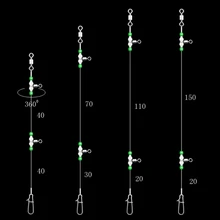 1 группа рыболовные снасти линии Вертлюги ночные светящиеся бусины Шпильки прокатный разъем