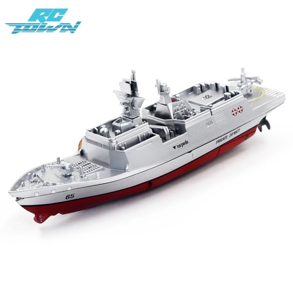 

RCtown 2.4G Remote Control Military Warship Model Electric Toys Waterproof Mini Gift for Kids zk30