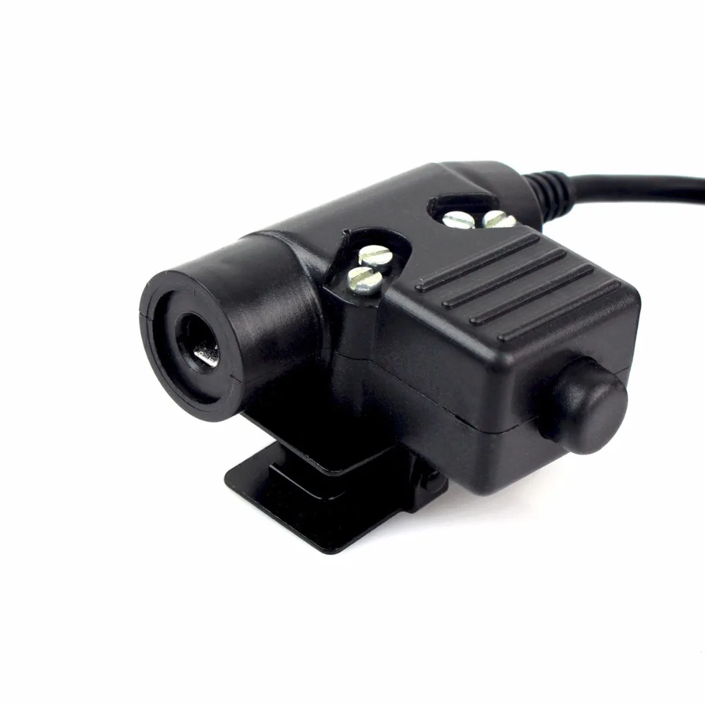 Тактический кабель U94 PTT для Icom Kenwood Midland Baofeng Talkie Bowman Elite II Headest Military Standard Airsoft