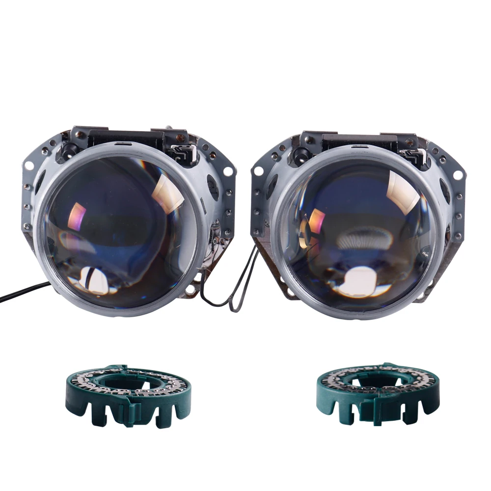 US $62.00 Auto Lights 3 Inch hella5 Projector Lens Blue film Lens Car Hid Projector Bulb D2S D2H Motorcycle Headlight HID Lens