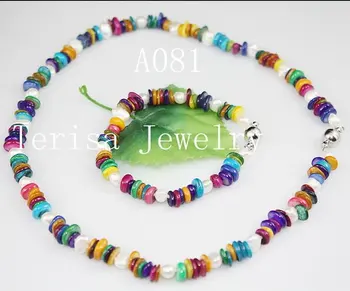 

Pearls and Shell Necklace.Multicolor Fashion Woman's Jewelry:N:45cm.BC:19CM.3set/lot Wholesale jewelry