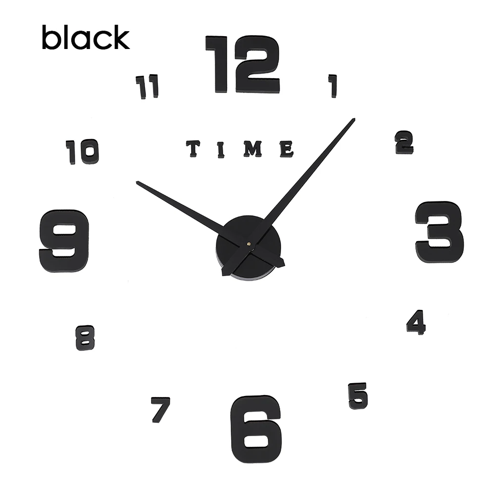 Новые настоящие большие часы настенные часы Horloge 3d Diy акриловые зеркальные наклейки украшение дома гостиная кварцевые иглы - Цвет: Wall Clock 2