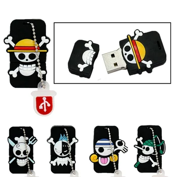 

New Fashion Creative Skull usb flash drives 8GB 16GB 32GB 64GB Pirates of the Caribbean badges flash drive memory pen drive