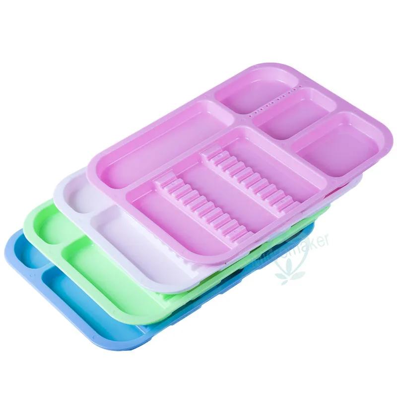 Dental de 135 Bandeja Autoclavável Graus Autoclavable Dividir Segregado Colocado Bandejas 1 Pçs 4 Clareamento dos dentes