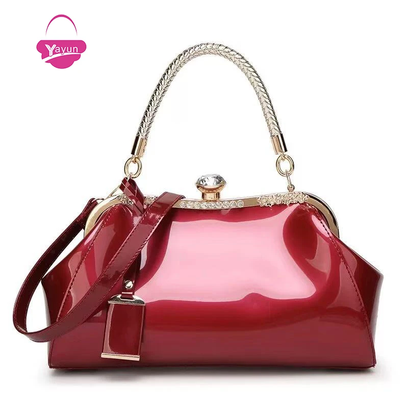 

2019 Famous big diamond Handbag Patent Leather Shoulder Bags High Quality Diamonds Ladies Large Capacity Tote Crossbody Bags