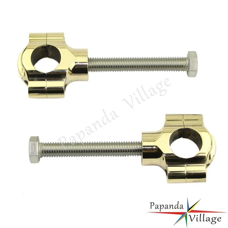 

Papanda Motorbike Brass 7/8" Handlebar Riser Rough Craft 22.2mm Bar for Harley Bobber Chopper Cafe Racer Cruiser