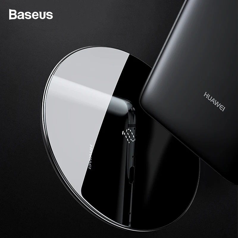 

Baseus Qi Wireless Charger For Huawei Mate 20 Pro 10W Fast Wirless Wireless Charging Pad For iPhone 11 Pro Max X Xs Samsung S9