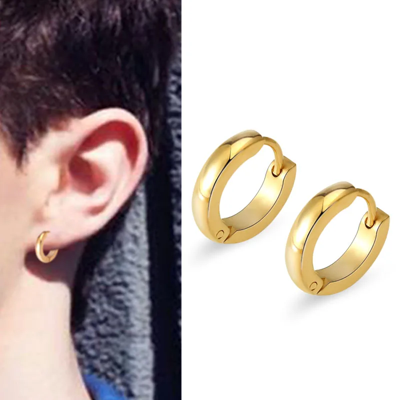 2 шт. модные маленькие серьги-кольца золотые Creoles 316L нержавеющая сталь