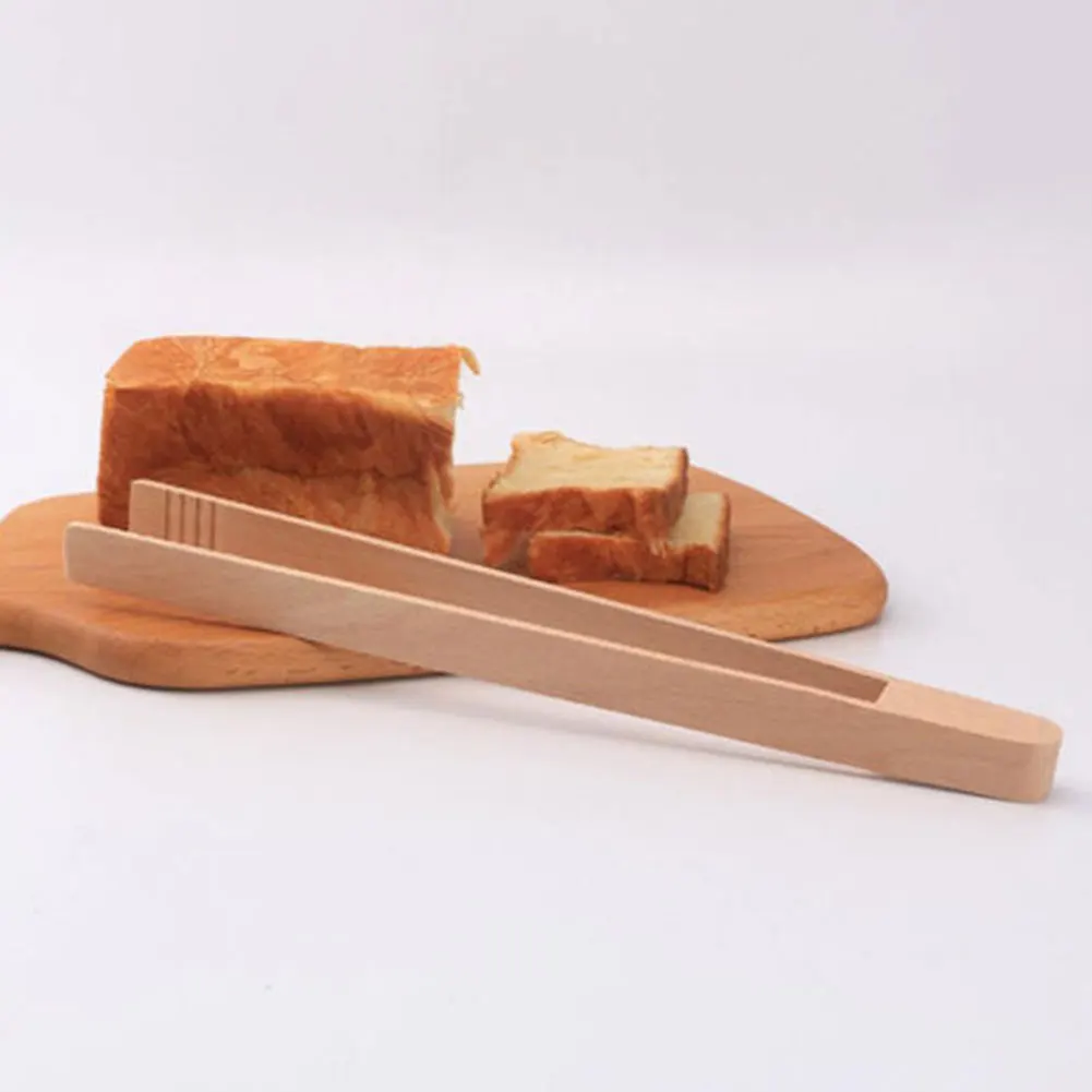 Деревянный зажим бамбуковые щипцы сервировка еды тост барбекю хлеб салат кухня приготовление сервировка инструмент