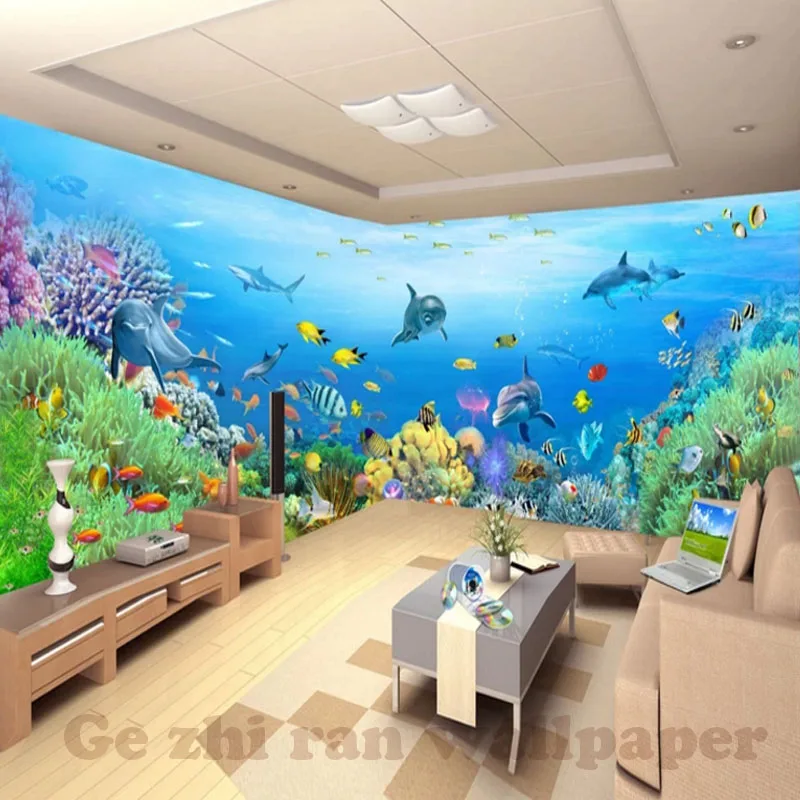 

Custom 3D Mural WallPapers 3D undersea world Wallpaper Living Room Bedroom TV background children's room Wallpaper Home Decor