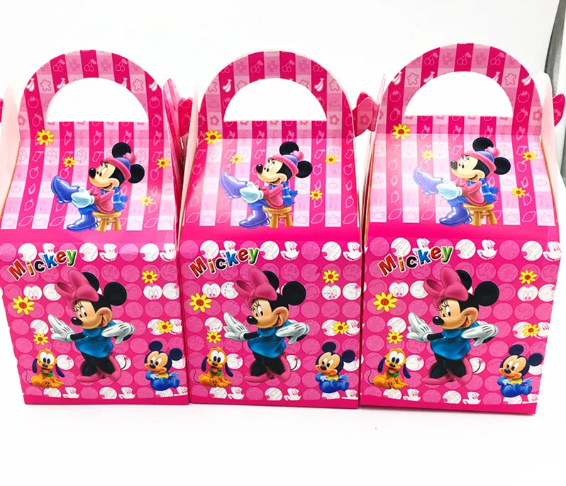 

6PCS/LOT MINNIE CANDY BOXES BIRTHDAY PARTY FAVORS BABY SHOWER MINNIE CANDY CASE KIDS FAVOR MINNIE MOUSE CANDY GIFT BOXES