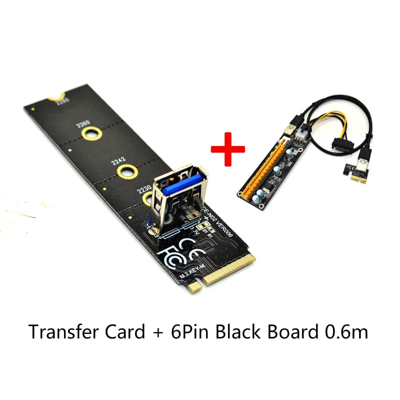 M.2 NGFF к PCI E X16 слот для передачи карты майнинга подъемный удлинитель адаптер w Molex