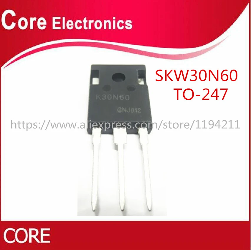 20pcs/lpt SKW30N60HS K30N60 IGBT 600V 41A 250W TO-247 IC 20pcs/lpt SKW30N60HS K30N60 IGBT 600V 41A 250W TO-247 IC