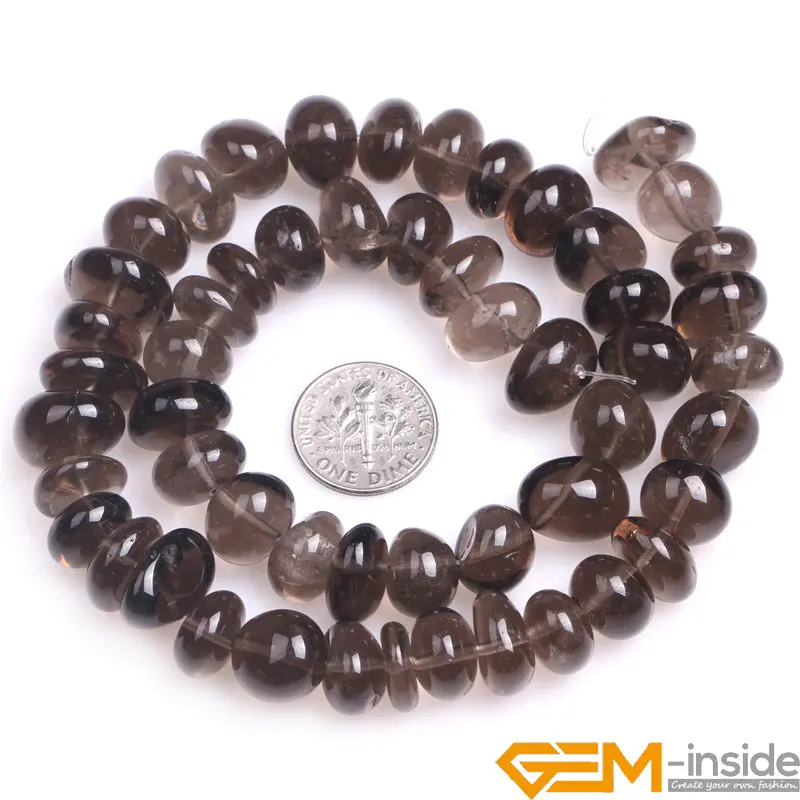 

8x12mm freeform potato smoky quartzs beads natural Quart beads DIY loose beads for bracelet making strand 15" wholesale !