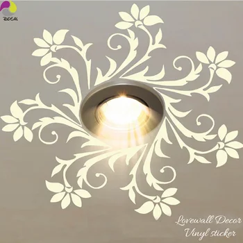 

Ceiling Chandelier Wall Sticker Kids Room Flower Chandelier Lantern Light Lamp Decal Bedroom Living Room Vinyl Home Decor Art