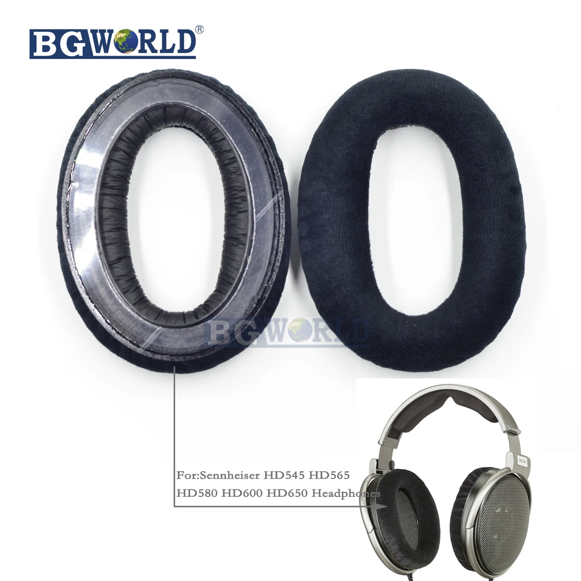 Кожаные вкладыши для наушников BGWORLD подушка Sennheiser HD545 HD565 HD580 HD600 HD650 сменная
