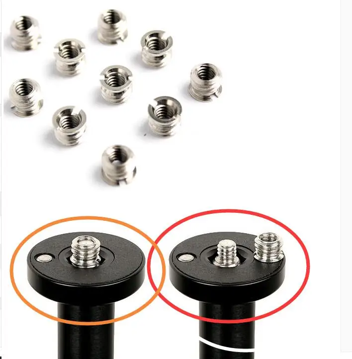 10 шт SmallRig 1/4 &quotдо 3/8&quot Конвертировать винт адаптер для штатива DSLR камеры до 3/8|screw