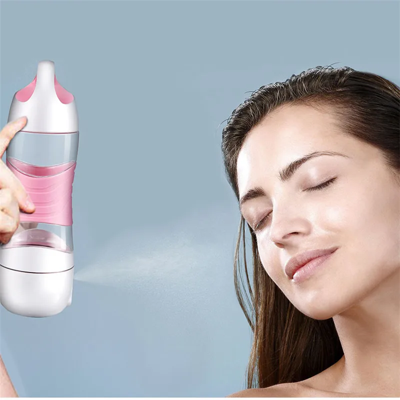 KCASA 400ML Portable USB Air Humidifier Spray Water Drinking Bottles