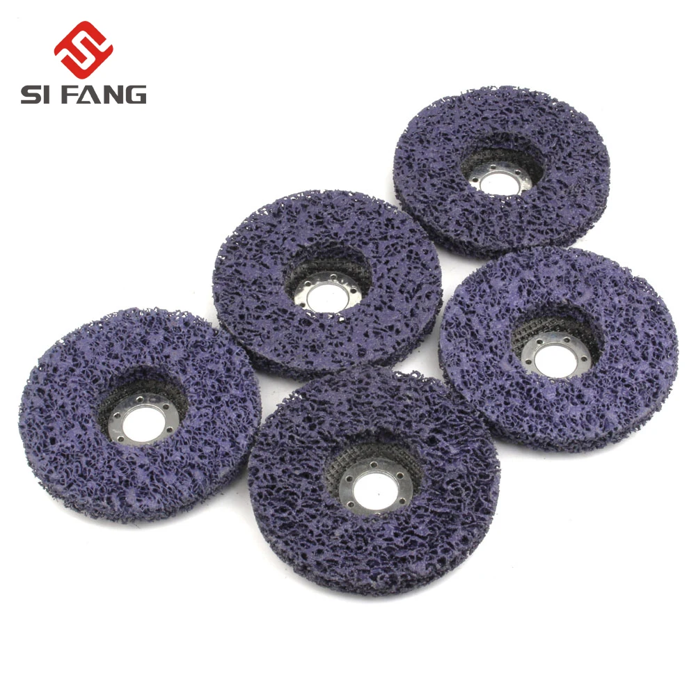 5Pcs 125mm 5'' Poly Strip Disc Wheel Paint Rust Removal Clean Grinding