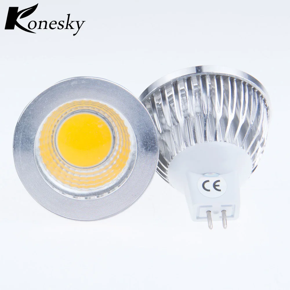 High Power MR16 socket COB LED Bulb Light 6W 9W 12W LED Spotlight 12V For Home illuminationin