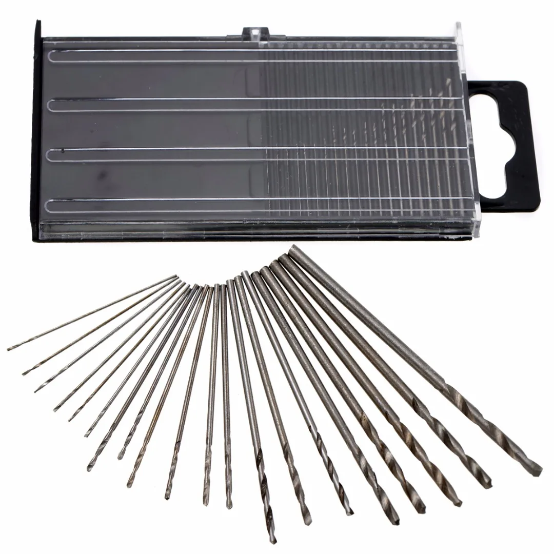 20pcs Precision Mini Micro HSS Twist Drill Bits Woodworking Tools Kit
