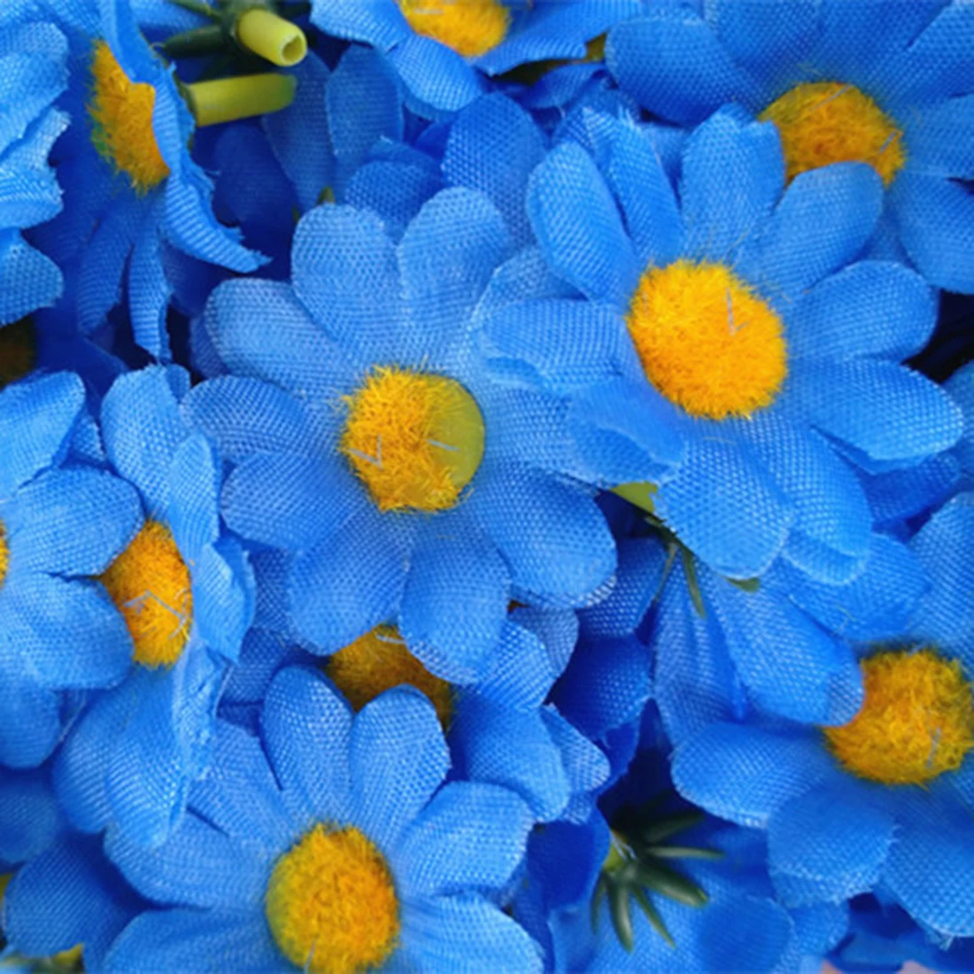 100 шт 4 см Шелк ретро ромашка искусственный цветок голова Свадебные украшения DIY ВЕНОК скрапбук ремесло поддельные цветы - Цвет: sky blue