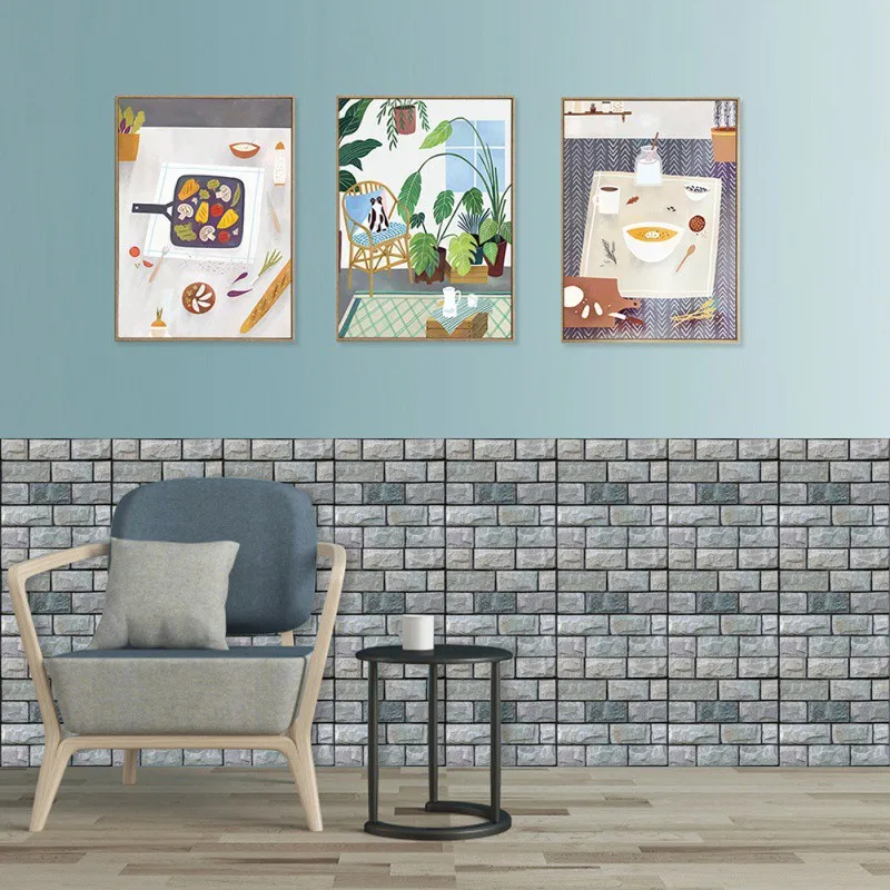 DIY Kitchen Bathroom Home Wall Decal Sticker Vinyl 3D Self adhesive Backsplash White Grey Marble Mosaic Peel and Stick Wall Tile