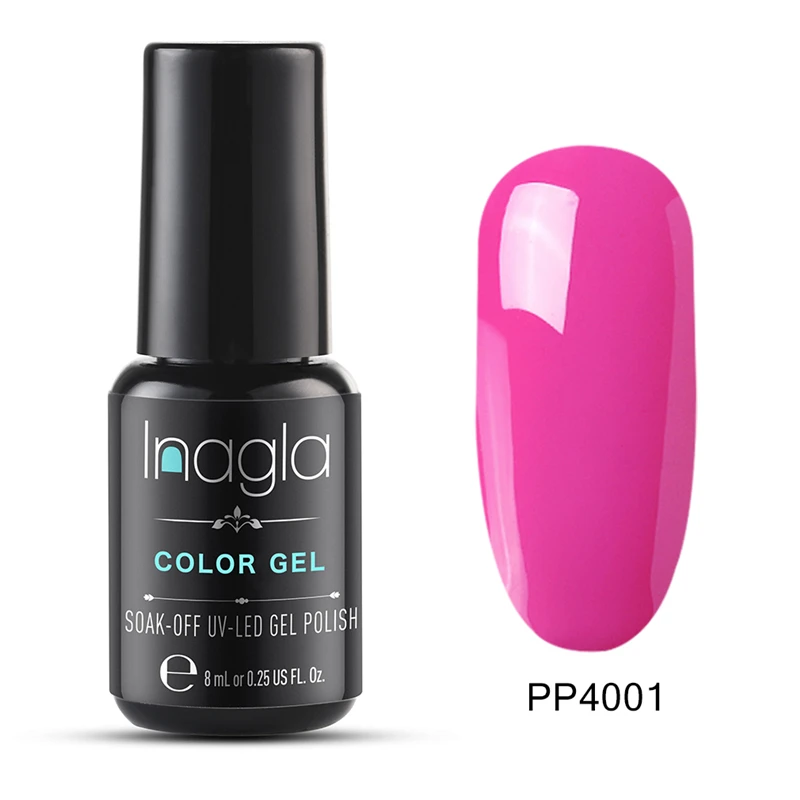 Inagla гель 8 мл УФ светодиодный Гель-лак для ногтей замачиваемый дизайн ногтей УФ-гель лак 24 фиолетовых цвета маникюрный гель для ногтей лак - Цвет: PP4001