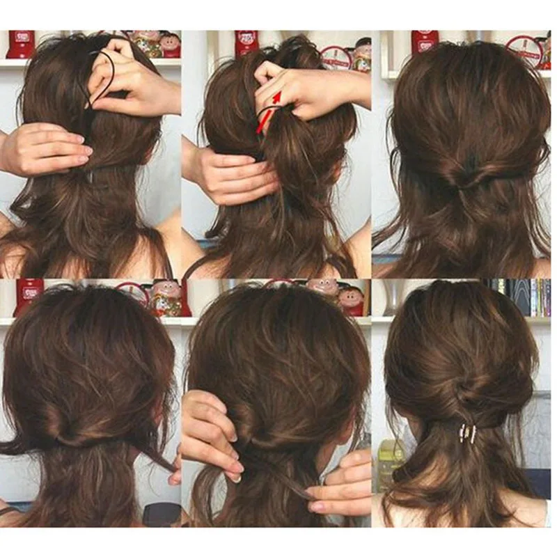 4pcs/set Magic Hair Braiding Twist Curler Styling Set Hairpin Holding Hair Braiders Pull Hair Needle Ponytail DIY Tool