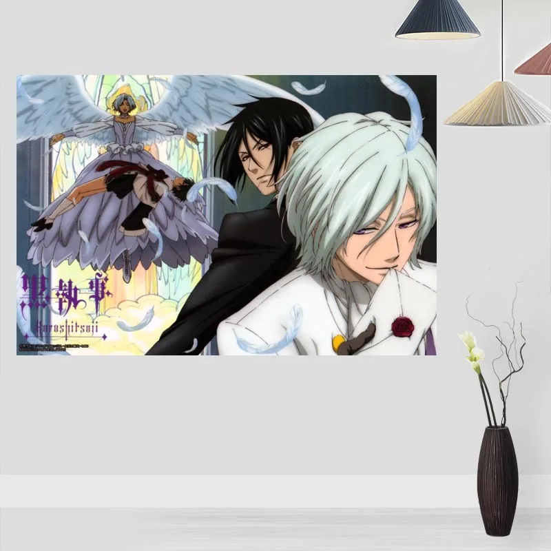 

New Arrival Black Butler Posters On The Wall Modern Anime/Movie/Abstract Rectangle Poster Silk Fabric Cloth Wall Art Unframed