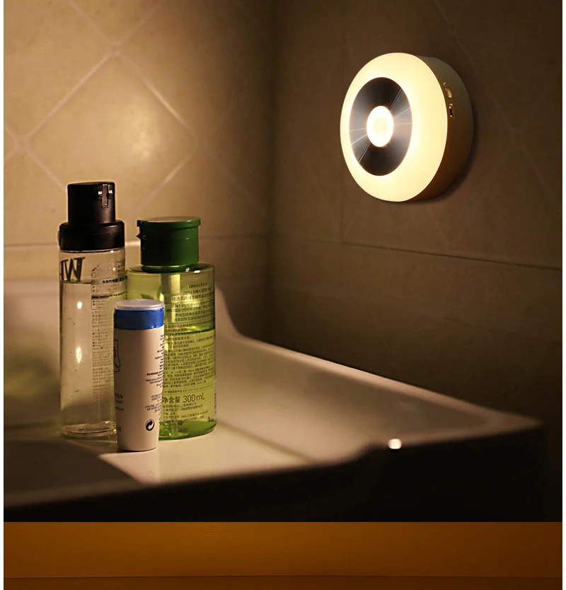  Woodpow LED PIR Body Motion Sensor Night Light AA Rechargeable Induction Lamp Infrared Sensing For Closet Wall Cabinet Corridor (13)