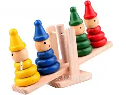 Детские деревянные Клоун Баланс математические игрушки/12 месяцев ребенка раннего обучения Развивающие игрушки, дети ребенку в изучении