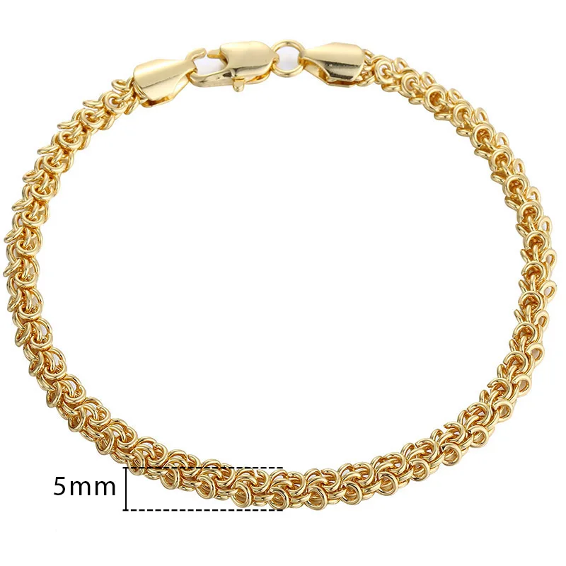 Браслет для мужчин, цепочка из желтого золота,, подарок, модный браслет, ювелирное изделие, 3-11 мм, 7-9 дюймов, GBB2 - Окраска металла: GB353