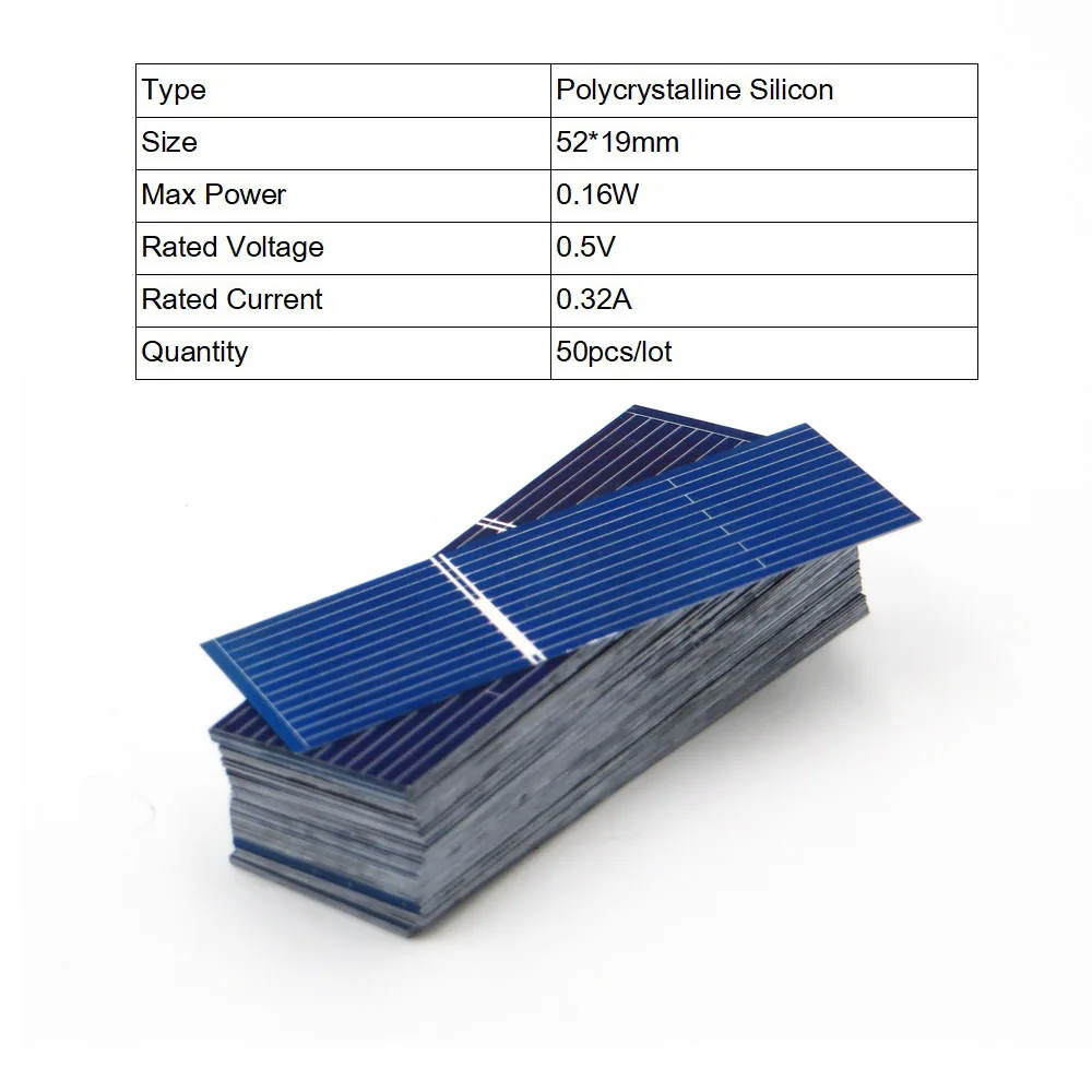 50 шт./лот солнечная панель Painel Cells DIY зарядное устройство из поликристаллического кремния Sunpower solar Bord 19 22 39 52 78 125 156 мм