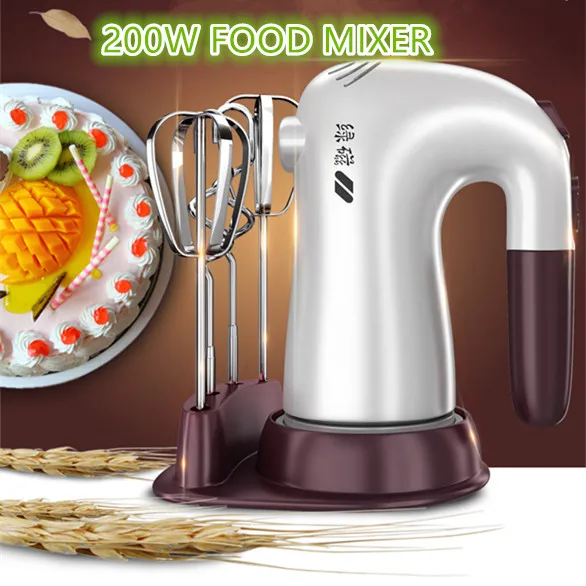 

200W Cooking Food Mixer Electric Egg Beater Handheld Electric Food Mixer Electric Blender Kitchen Hand blender mixer electric