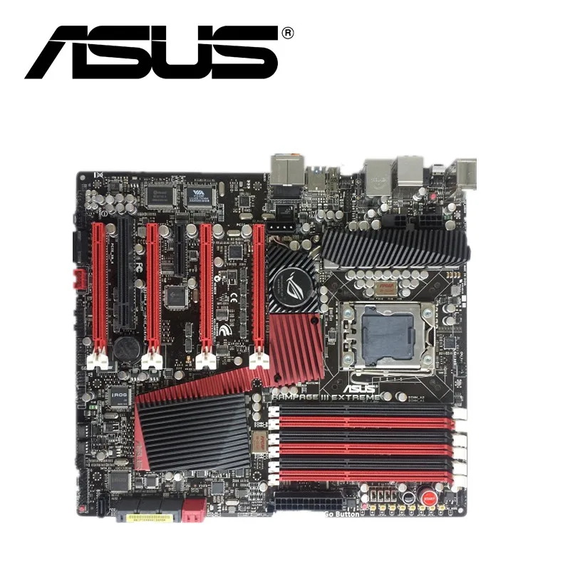 Материнская плата Asus Rampage III Extreme для настольного компьютера X58 Socket LGA 1366 i7 Extreme DDR3 24G ATX UEFI биос оригинальная б/у материнская плата