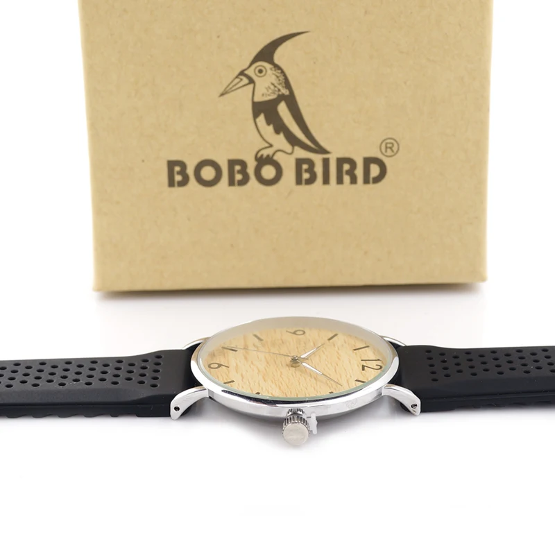 BOBO BIRD Men Watches Timepieces Silicone Strap Watch for Men and Women Casual Wristwatches Drop Shipping