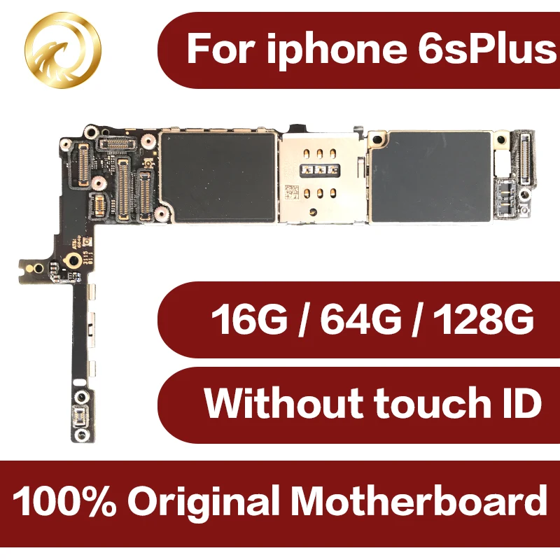 For Original iPhone 6s Plus Motherboard 16GB 64GB 128GB IOS System Mainboard Full Unlocked No Touch ID Logic Board Good Working