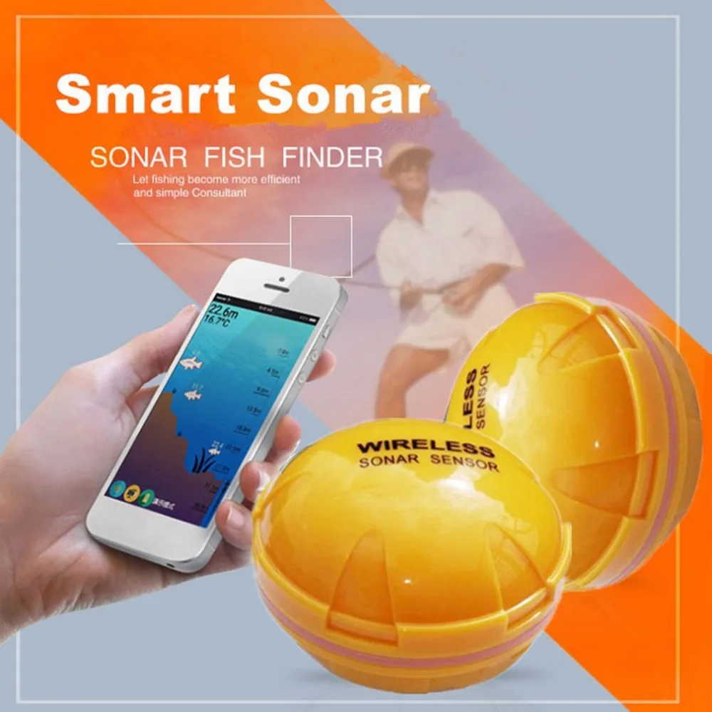 

TL95 Mobile Phone APP Fish Finder Portable Sonar Fish Finder Bluetooth Wireless Depth Sea Lake Fish Detect Fish Finder