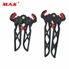 2 размера стрельба из лука лук удар стенд держатель ноги в черном цвете в форме ножниц блочного Лука кронштейн Охота